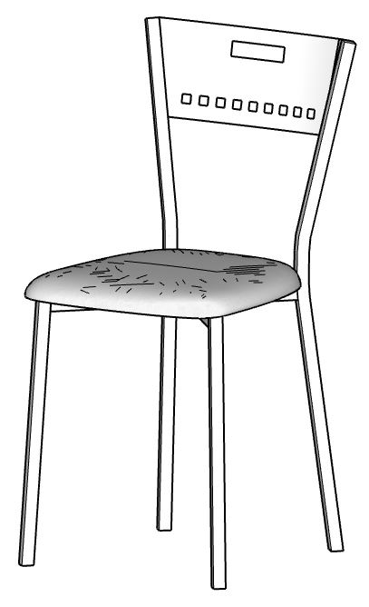 Silla EOS tap_a  Oferta (Bast.Alum, Tap.Chicago Blanco)